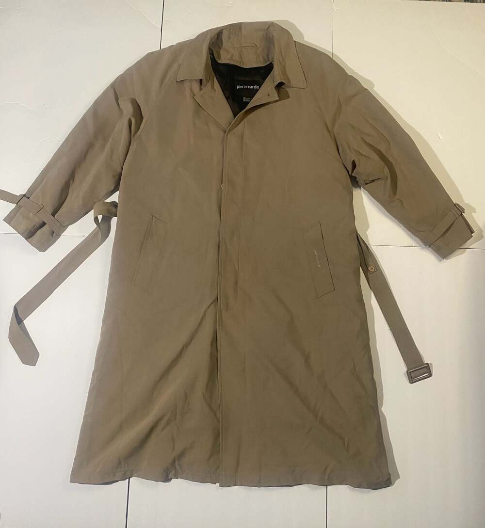 Pierre Cardin Quilted Lined Trench Coat Size 52